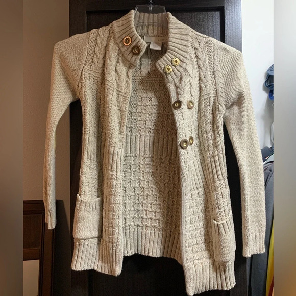 Kaisley Cardigan Sweater, Being Gold - Picture 1 of 12